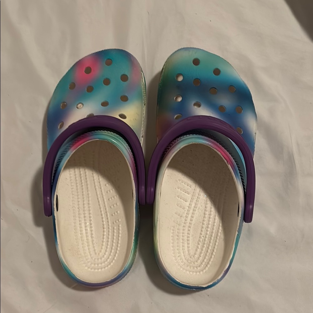 Tie dye crocs